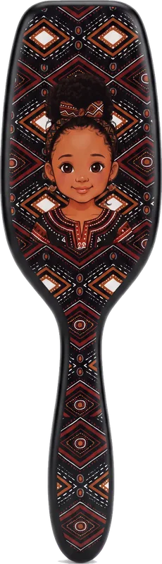 The Neema brush, showing her portrait on the back