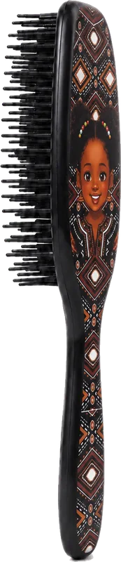 The Zawadi brush from the side, showing the bristles